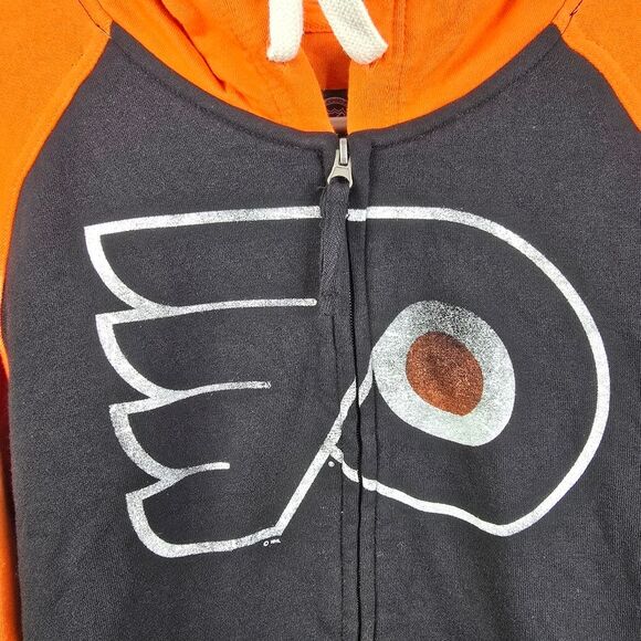 NHL GIII By Carl Banks VTG Philadelphia Flyers Colorblock Full Zip Hoodie Large - Picture 4 of 6